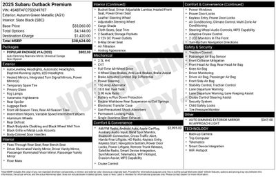 2025 Subaru Outback Premium