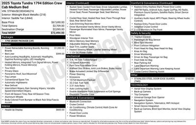 2025 Toyota TUNDRA 4X4 1794