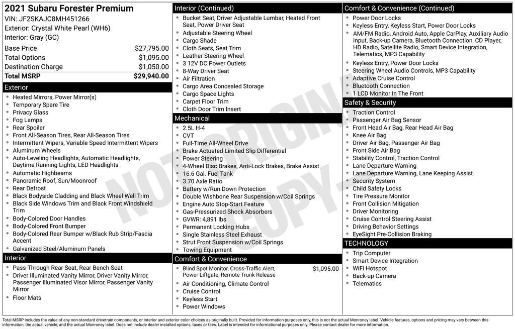 2021 Subaru Forester Premium