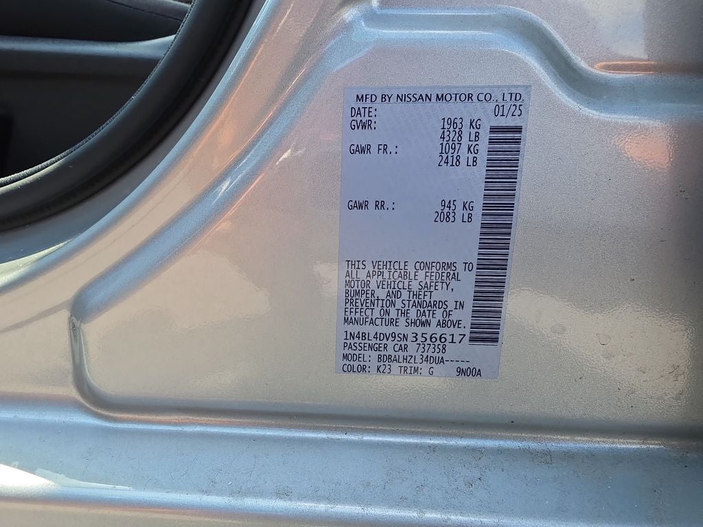 2025 Nissan Altima 2.5 SV