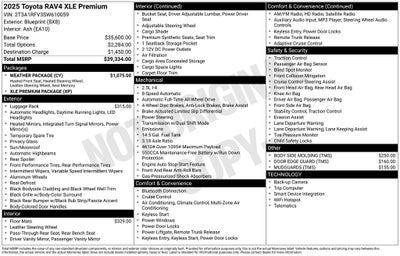 2025 Toyota RAV4 XLE Premium