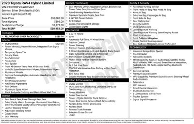 2020 Toyota RAV4 HYBRID Limited