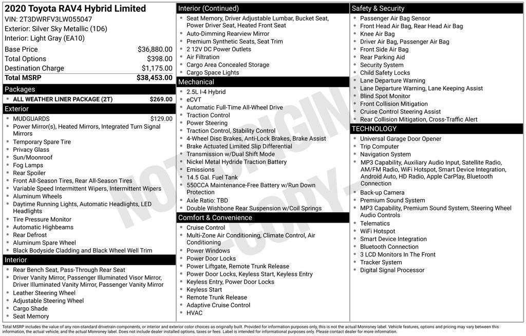 2020 Toyota RAV4 HYBRID Limited