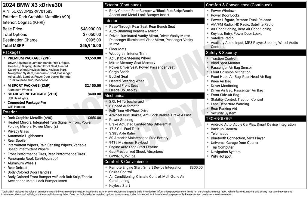 2024 BMW X3 xDrive30i