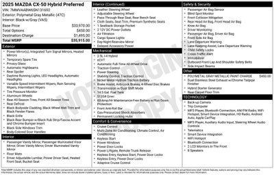2025 Mazda Mazda CX-50 Preferred