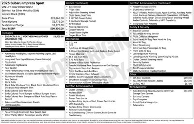 2025 Subaru Impreza Sport