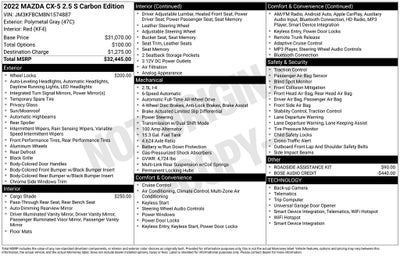 2022 Mazda Mazda CX-5 2.5 S Carbon Edition