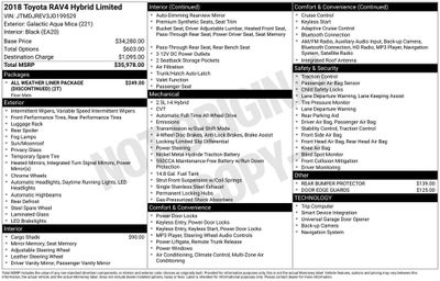 2018 Toyota RAV4 HYBRID Limited
