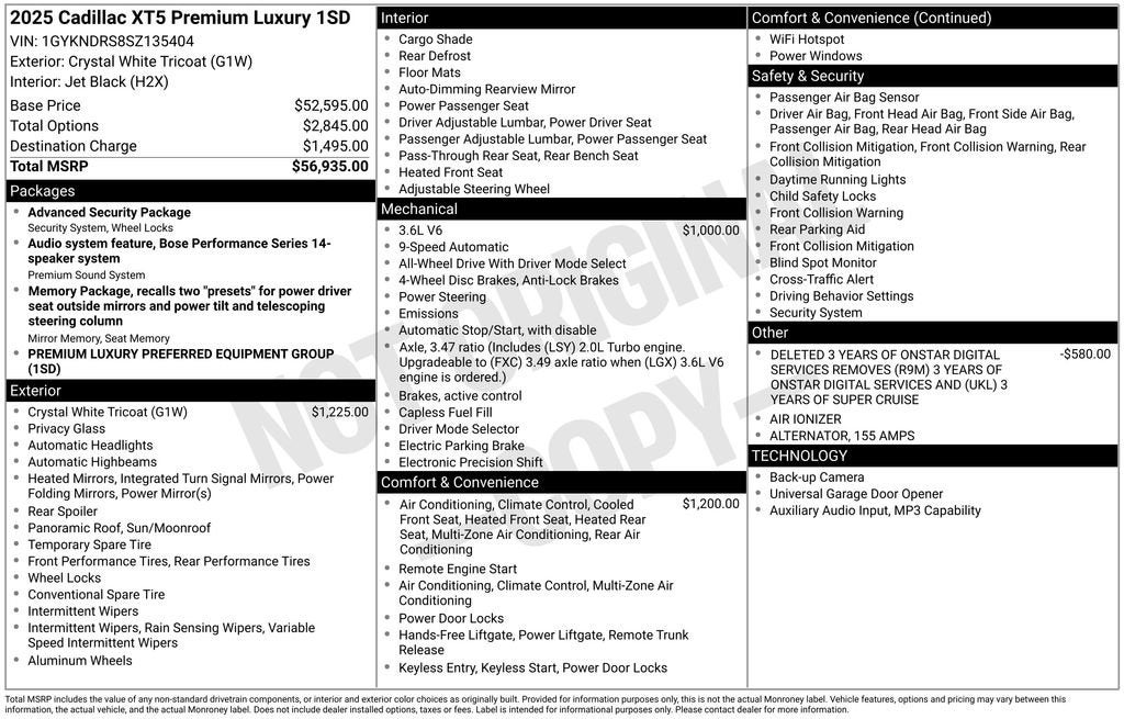 2025 Cadillac XT5 Premium Luxury
