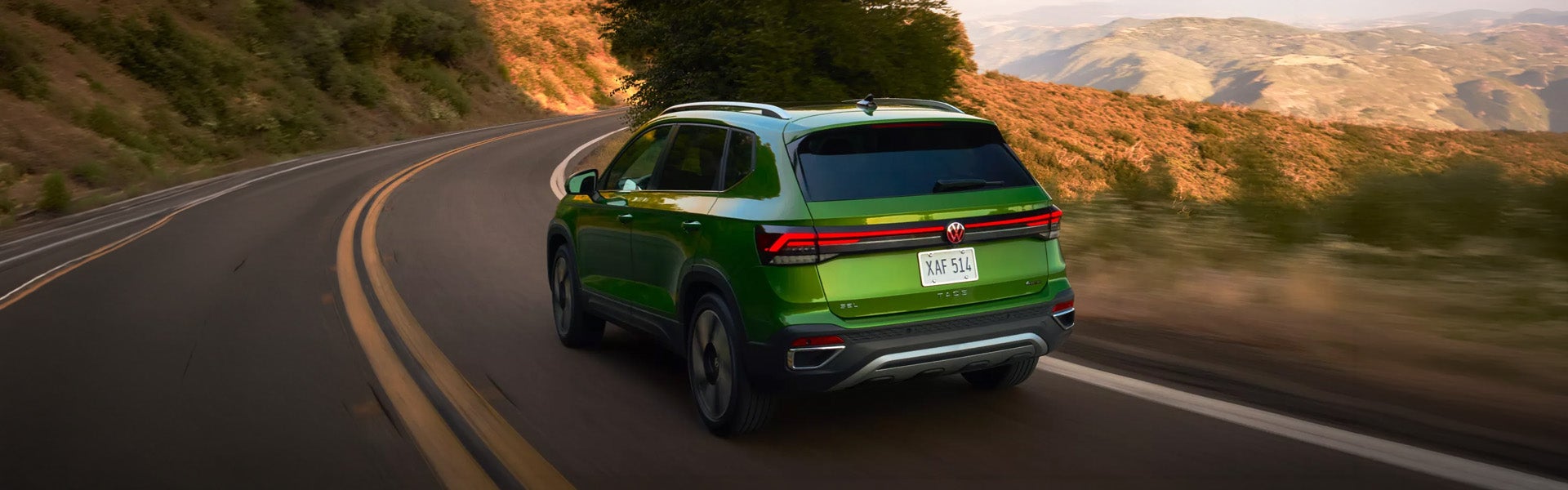 Green VW Taos 